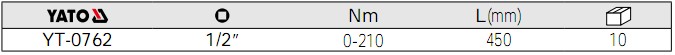 YATO扭力扳手|易尔拓扭力扳手YT-0762参数