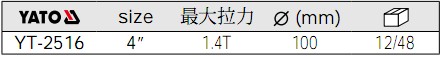 YATO两爪拉马YT-2516参数