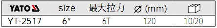 YATO两爪拉马YT-2517参数