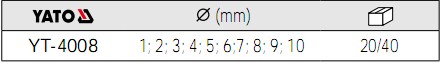 YATO麻花钻套装YT-4008参数