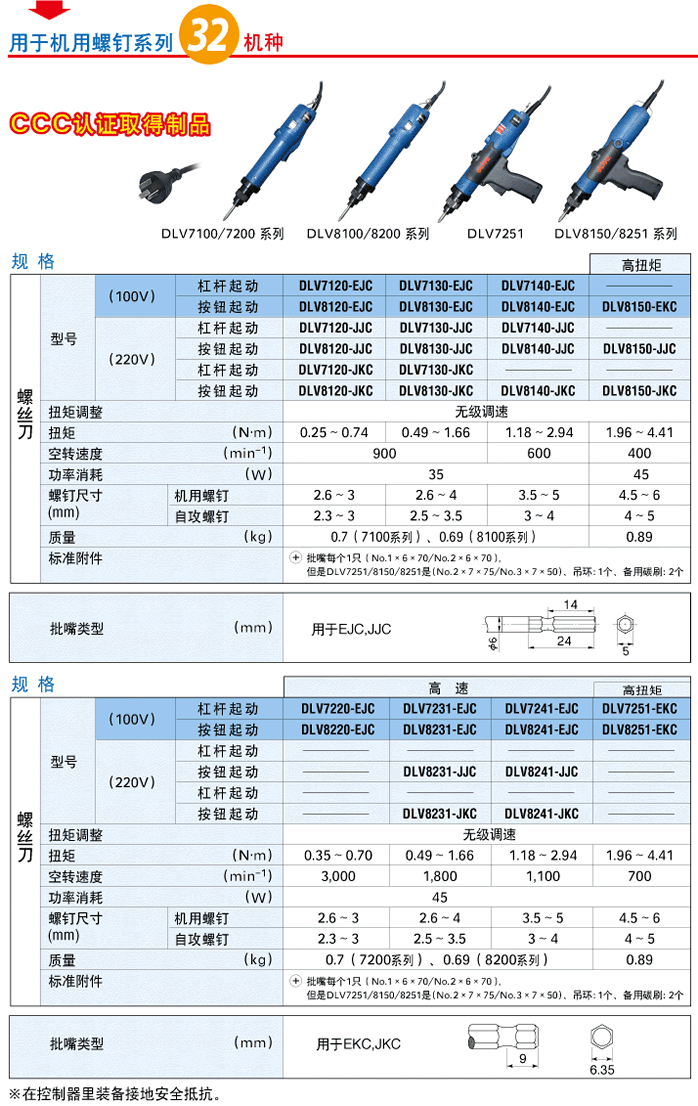 DELVO电动螺丝刀DLV7300/5700系列